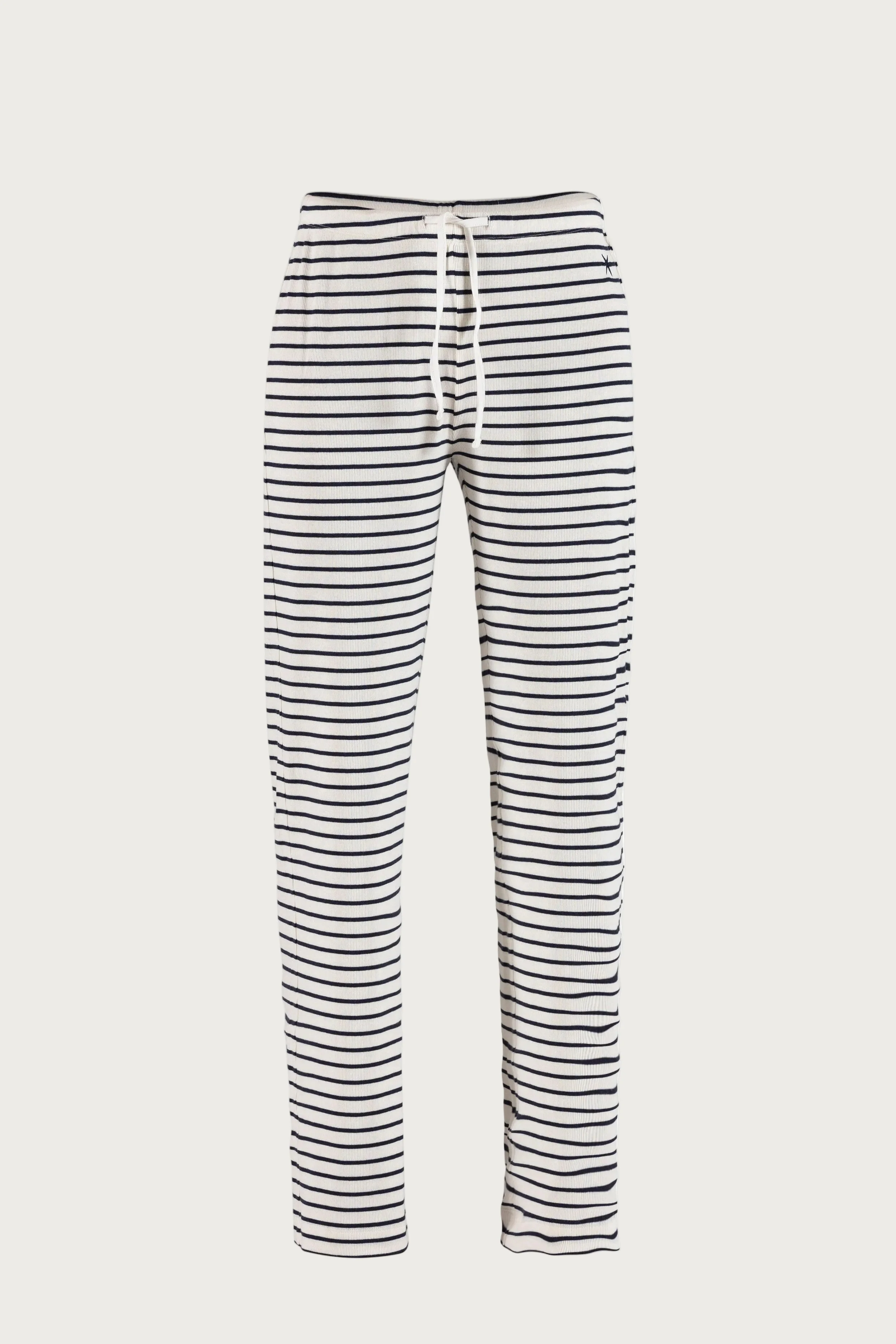 Alette Rib Pants - Ecru w/New Navy - Image 3