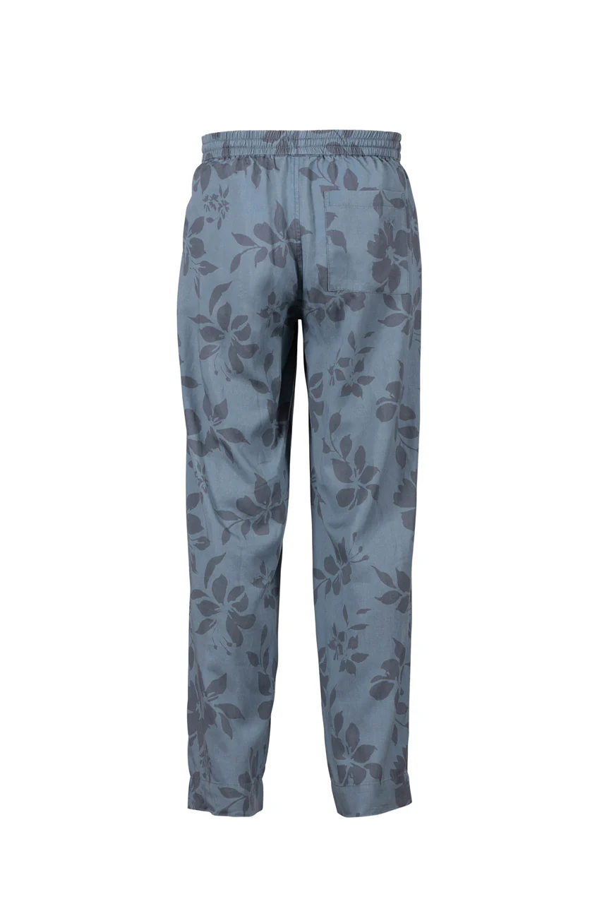 Anisette Flower Print Trousers - Iron Blue - Image 3