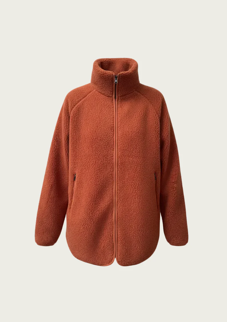 Aria Teddyfleece Jacket - Dusty Orange