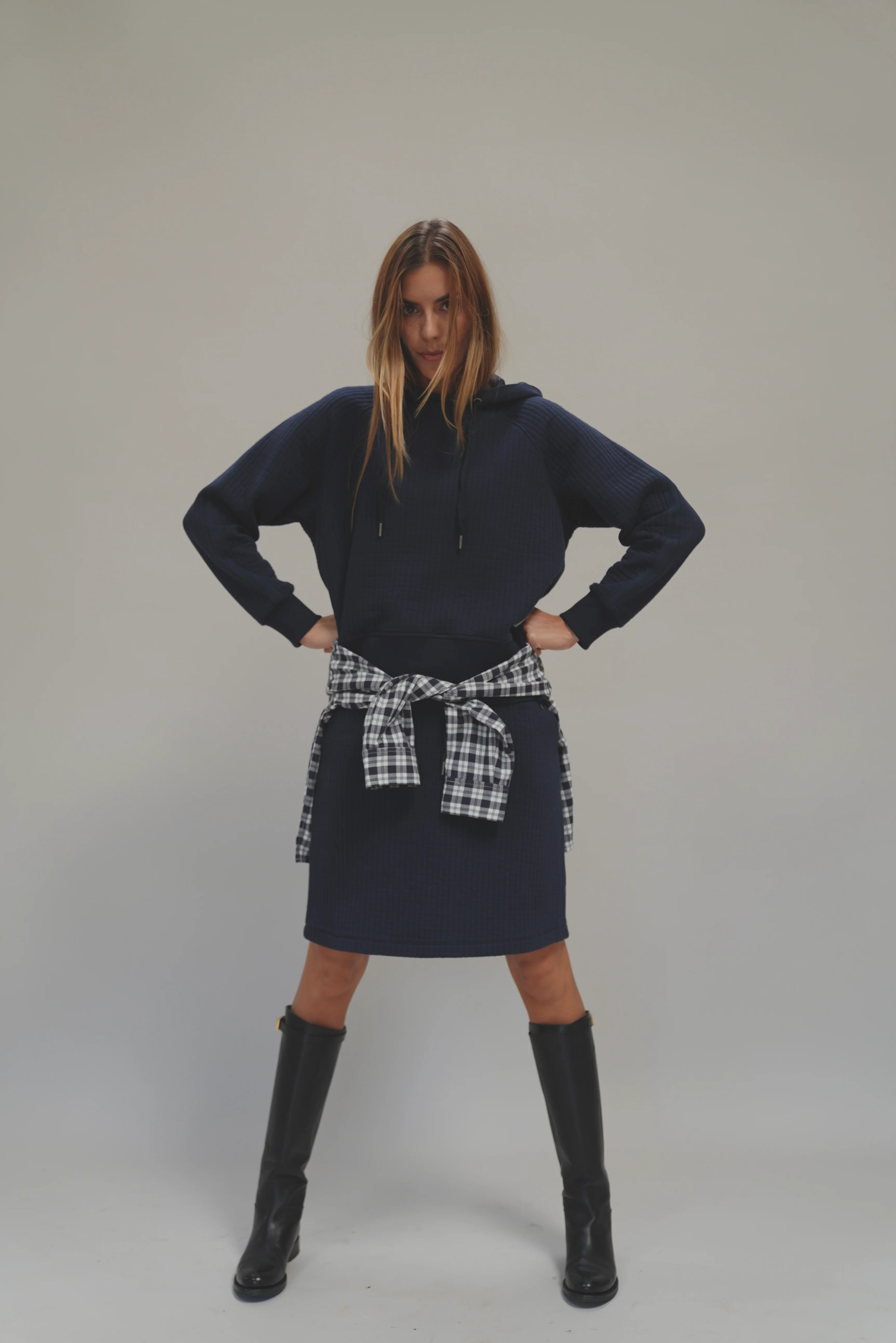 Camille Quilt Skirt - New Navy - Image 6