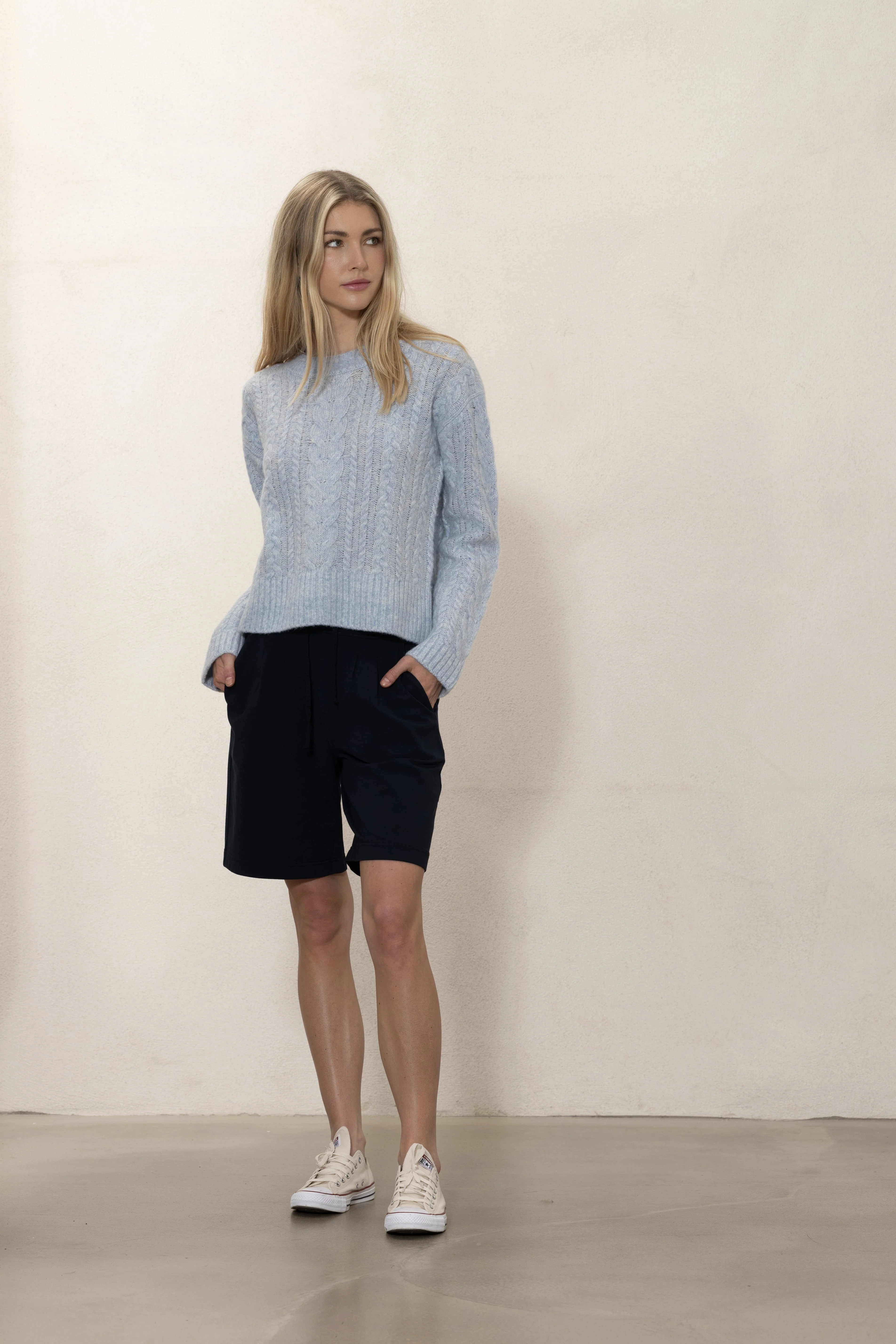 Daimi Cable Knit - Pale Blue - Image 12
