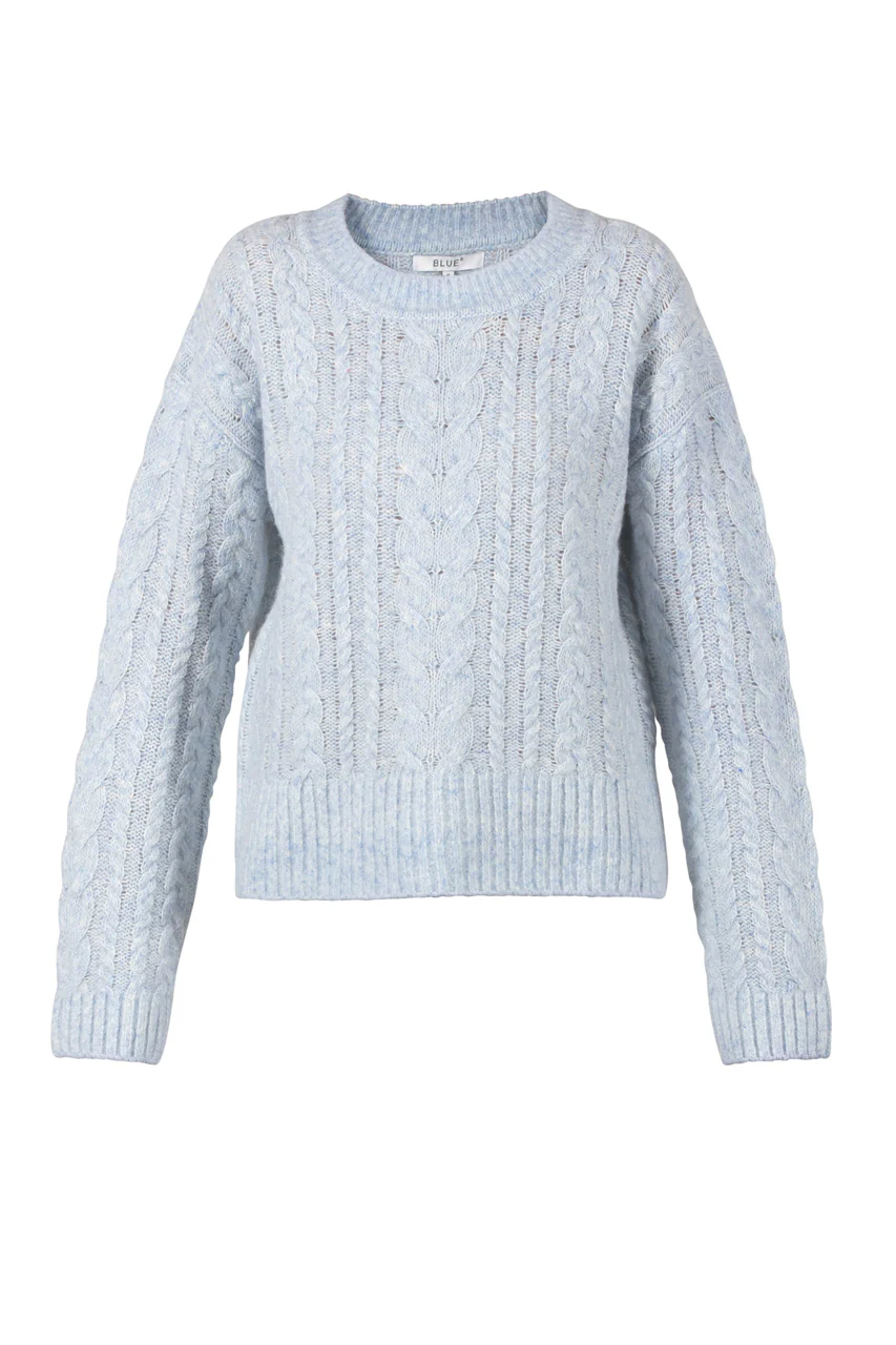 Daimi Cable Knit - Pale Blue - Image 2