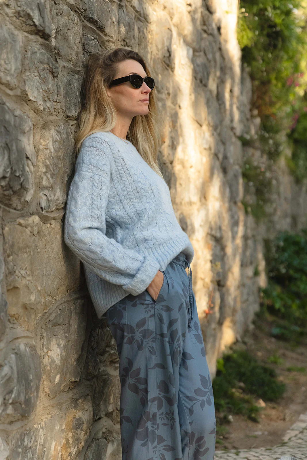 Daimi Cable Knit - Pale Blue - Image 4