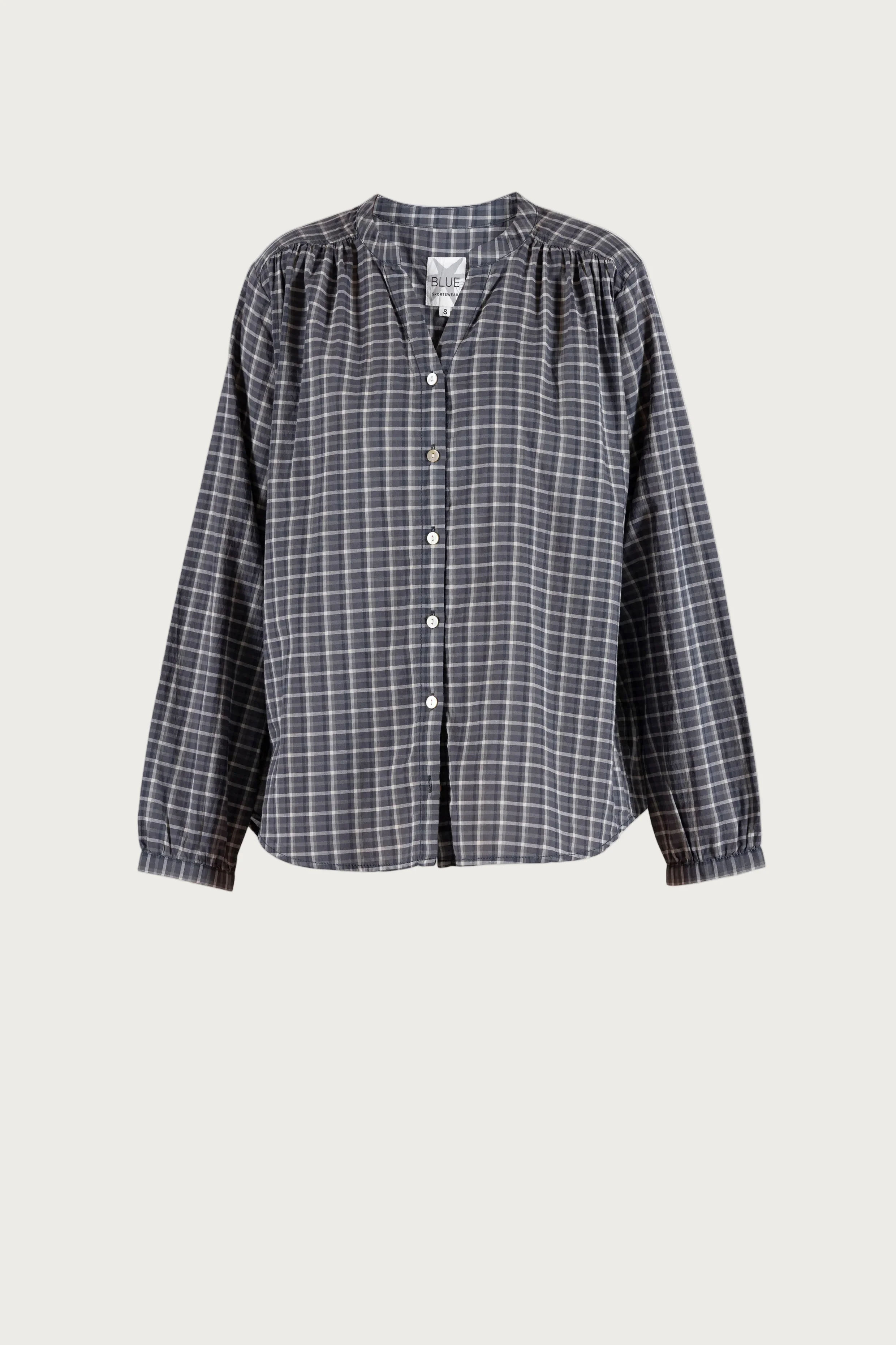 Dalene Check Shirt - Dusty Navy Check - Image 2