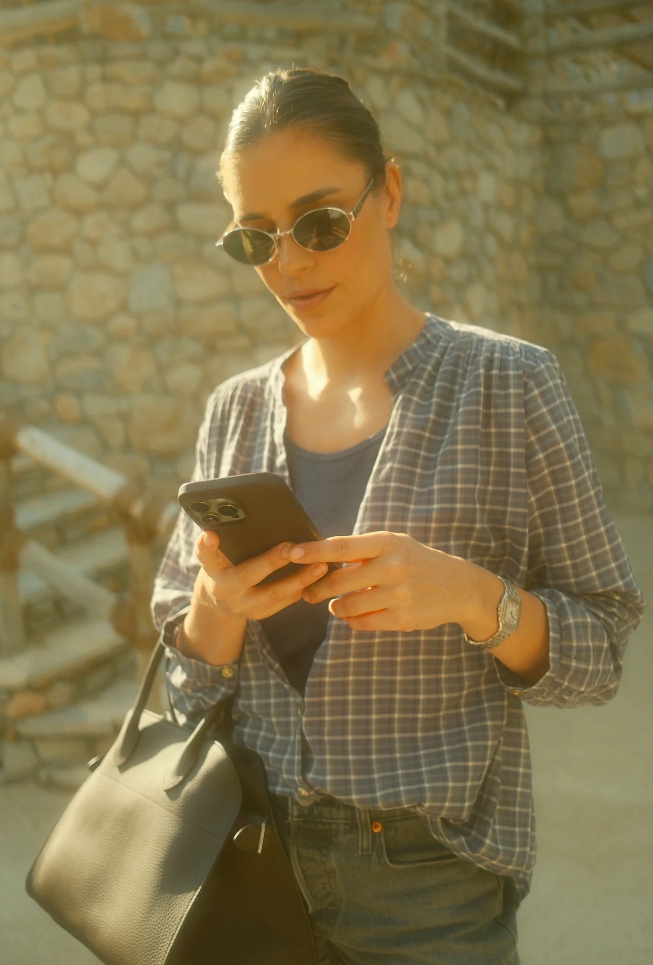 Dalene Check Shirt - Dusty Navy Check - Image 6
