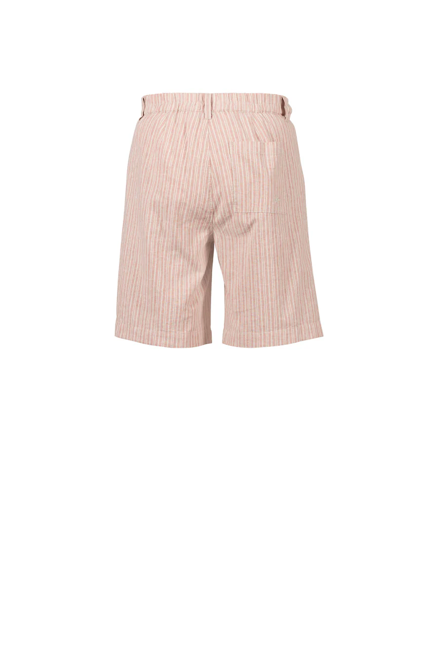 Davida Striped Bermudas - Deep Rose/Chalk - Image 3