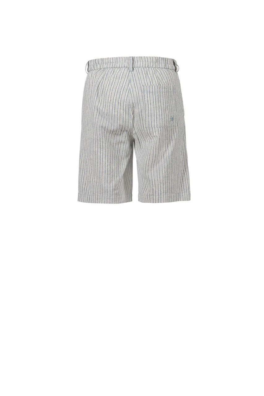 Davida Striped Bermudas - Iron Blue/Chalk - Image 3