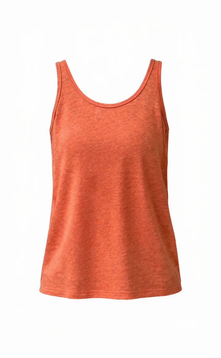 Doris linen Top - Dusty Orange