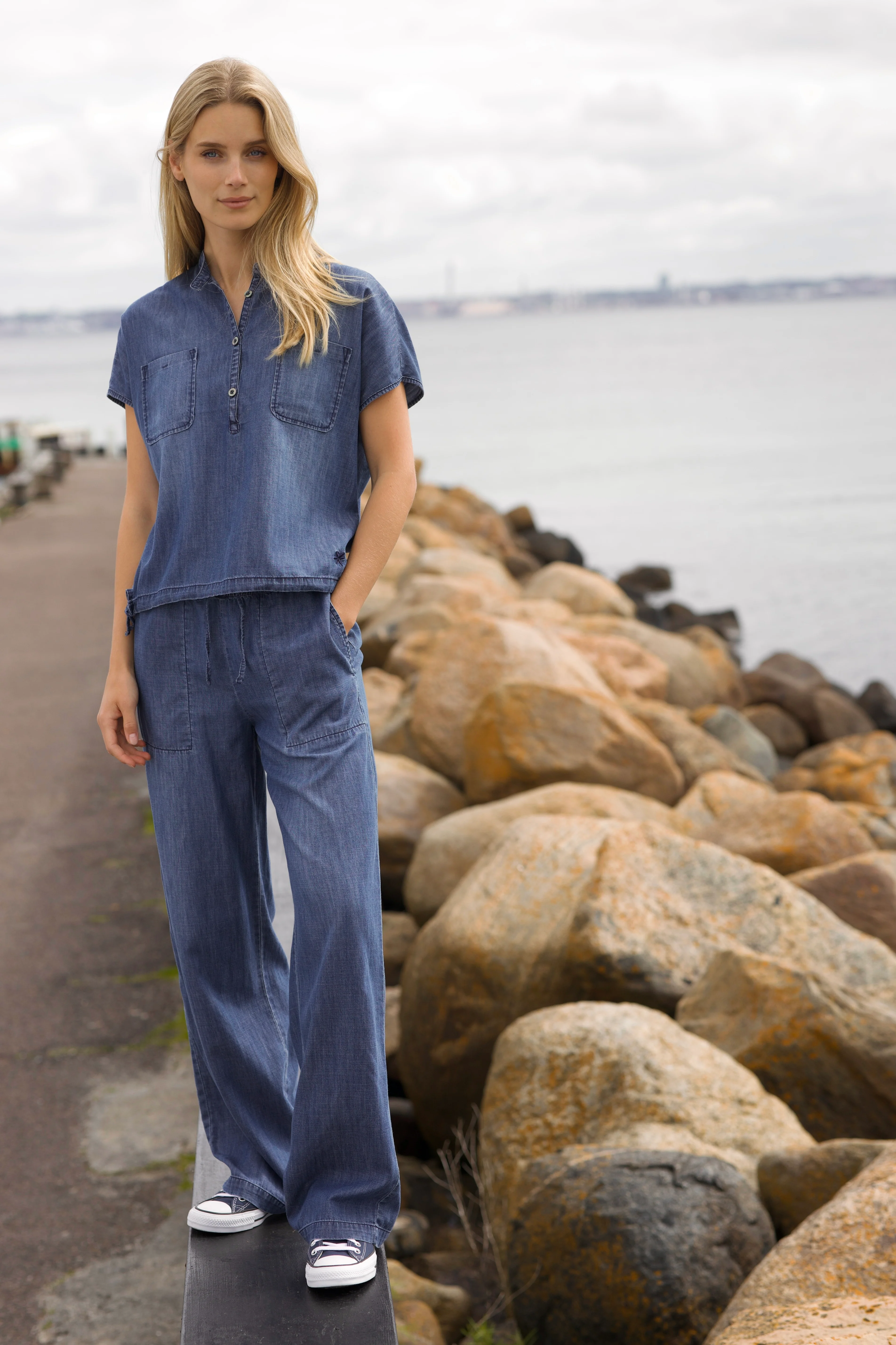Dux tencel Shirt - Denim Blue - Image 7