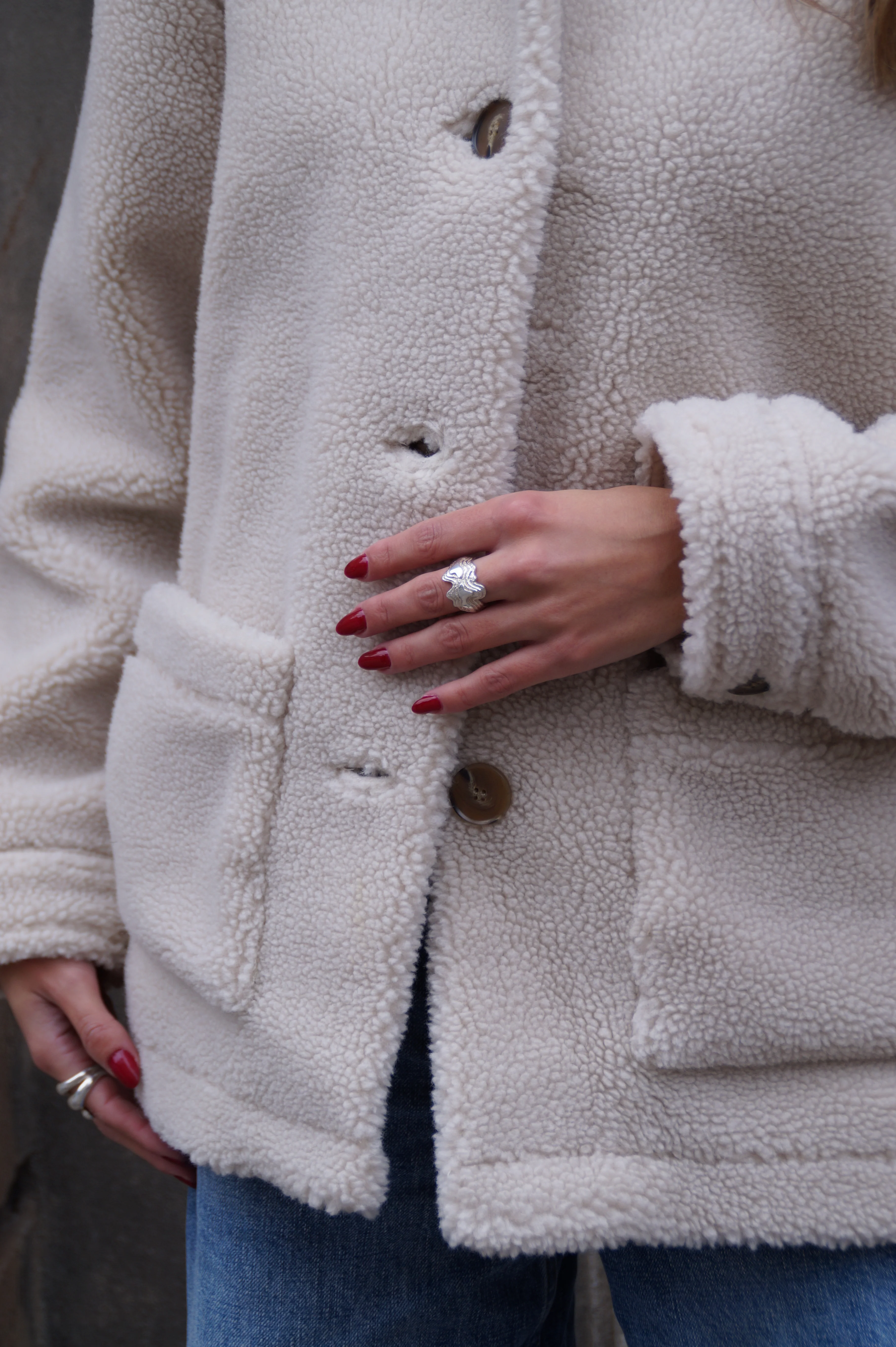 Fanta wool fleece jacket - almond - Image 3