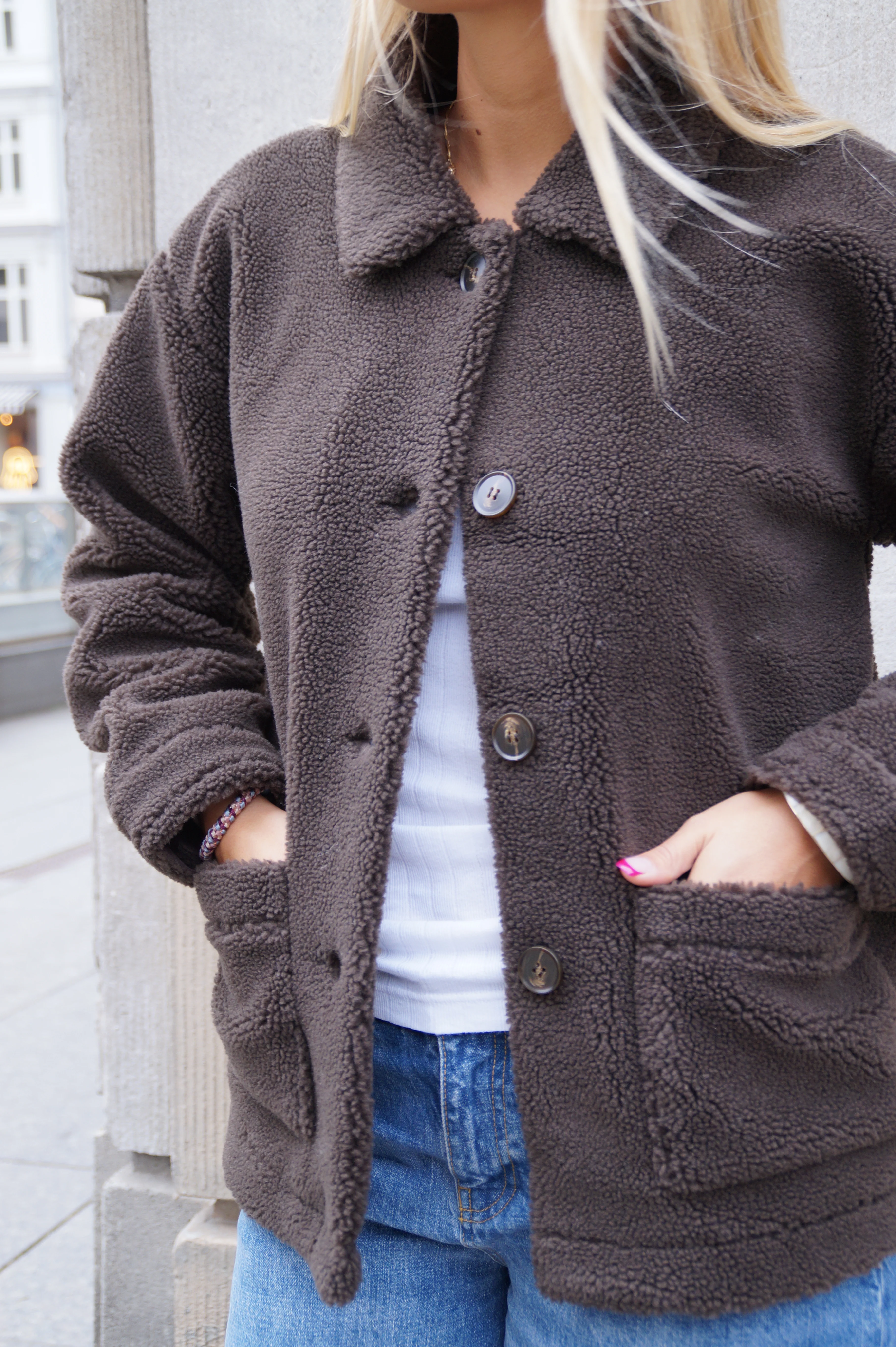 Fanta wool fleece jacket - chocolate - Image 2