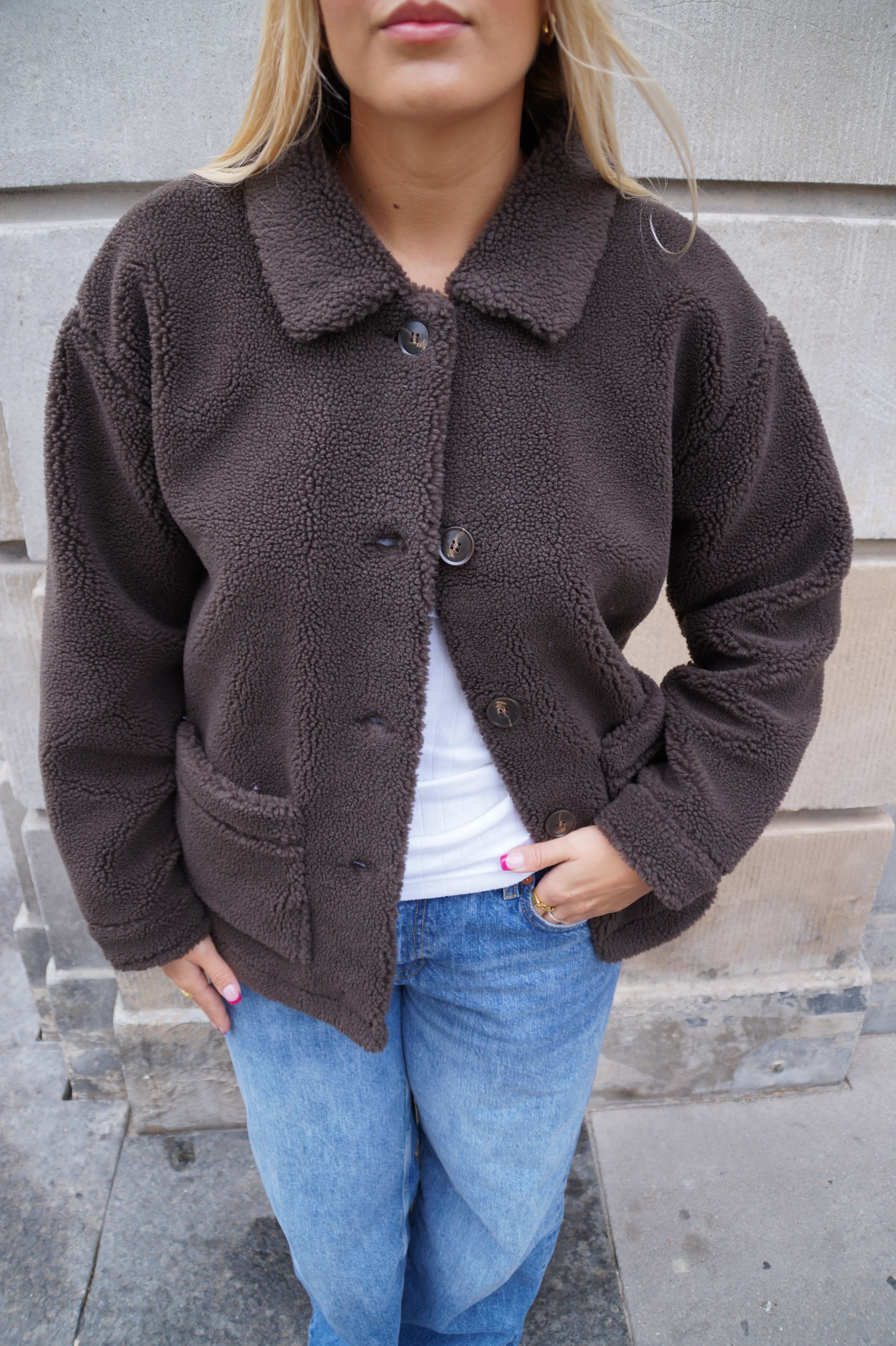 Fanta wool fleece jacket - chocolate - Image 3