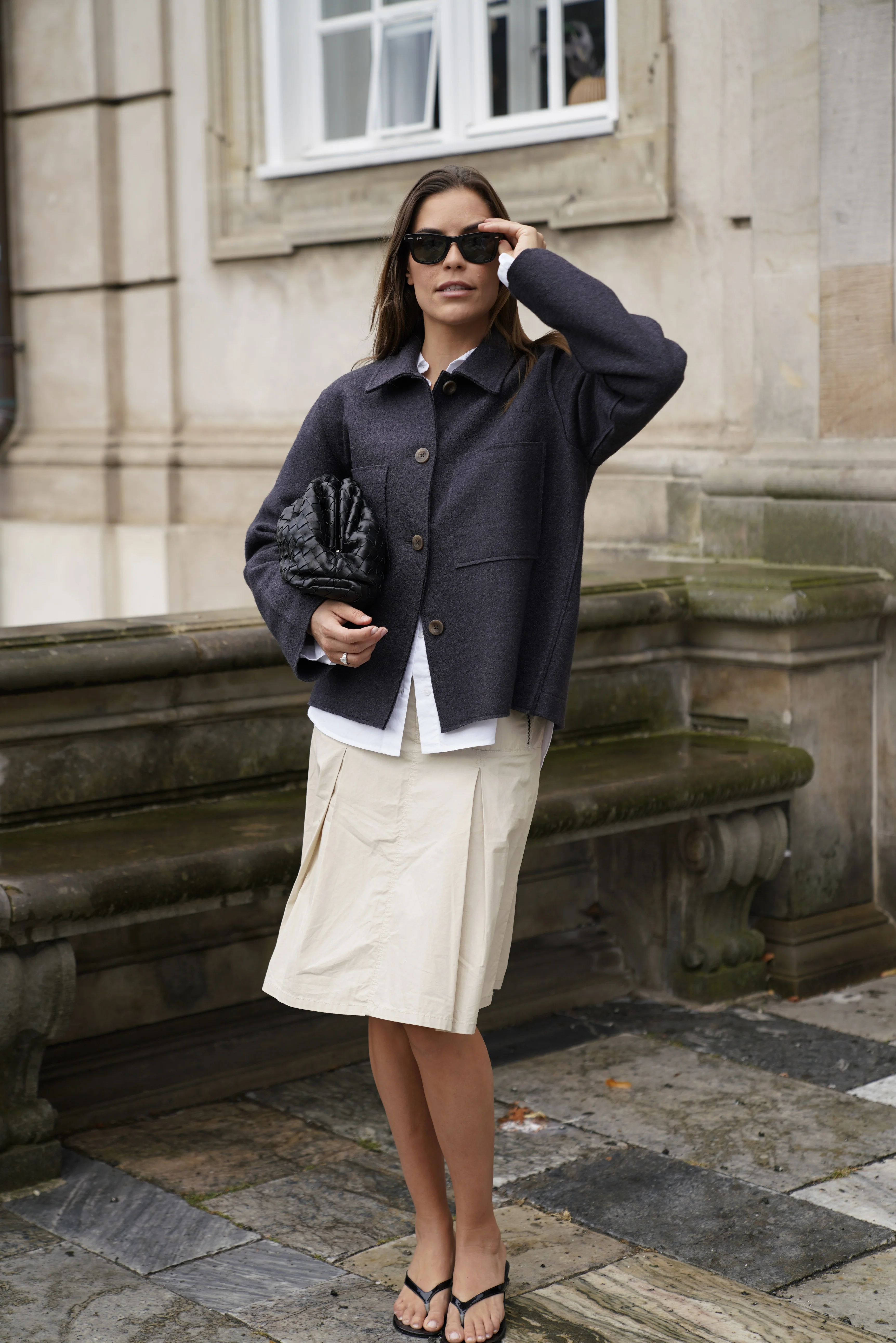 Fie Wool Jacket - Irongrey Melange - Image 3