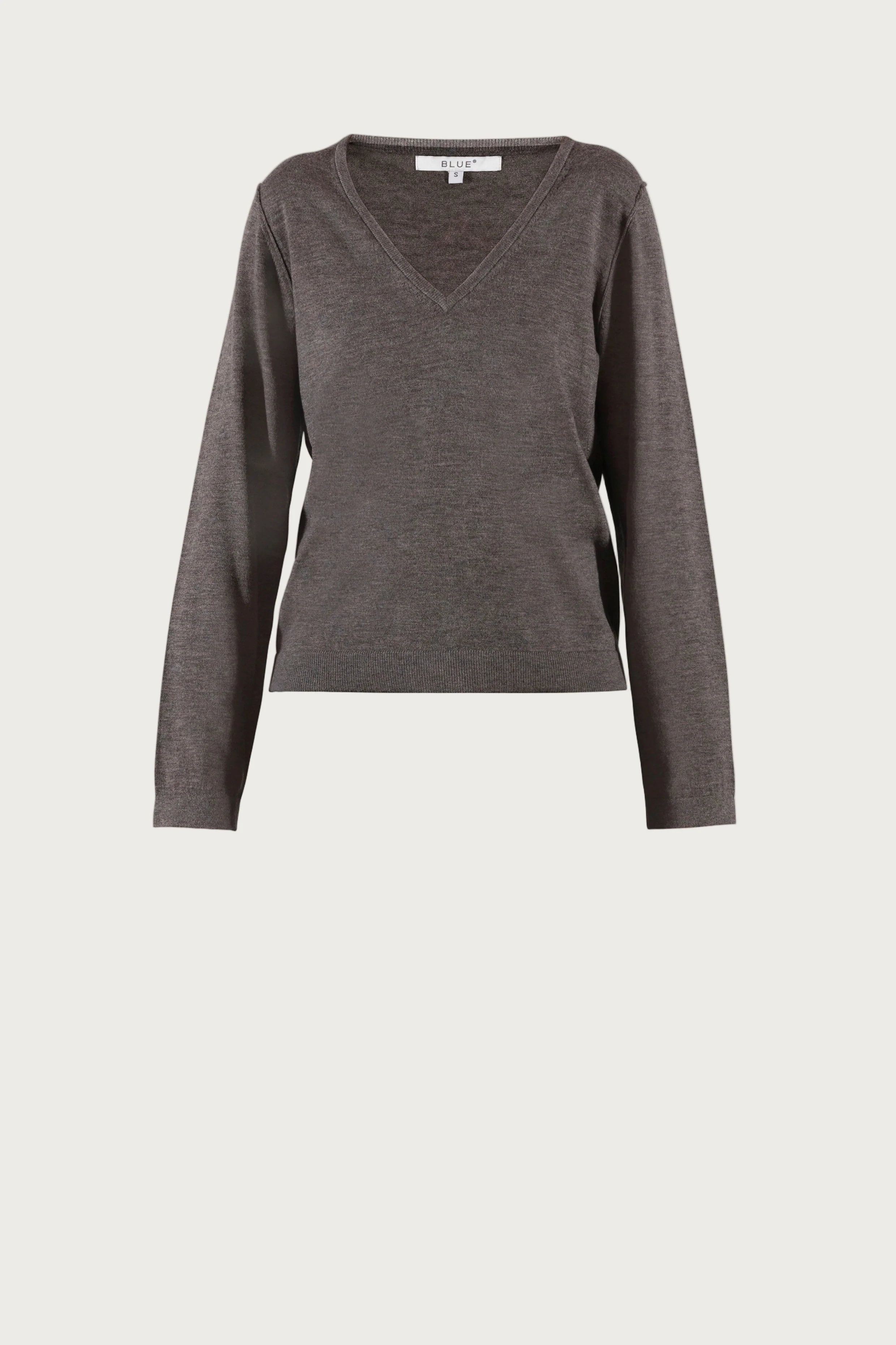 Florence Light Merino Tee -  Chocolate Melange - Image 2