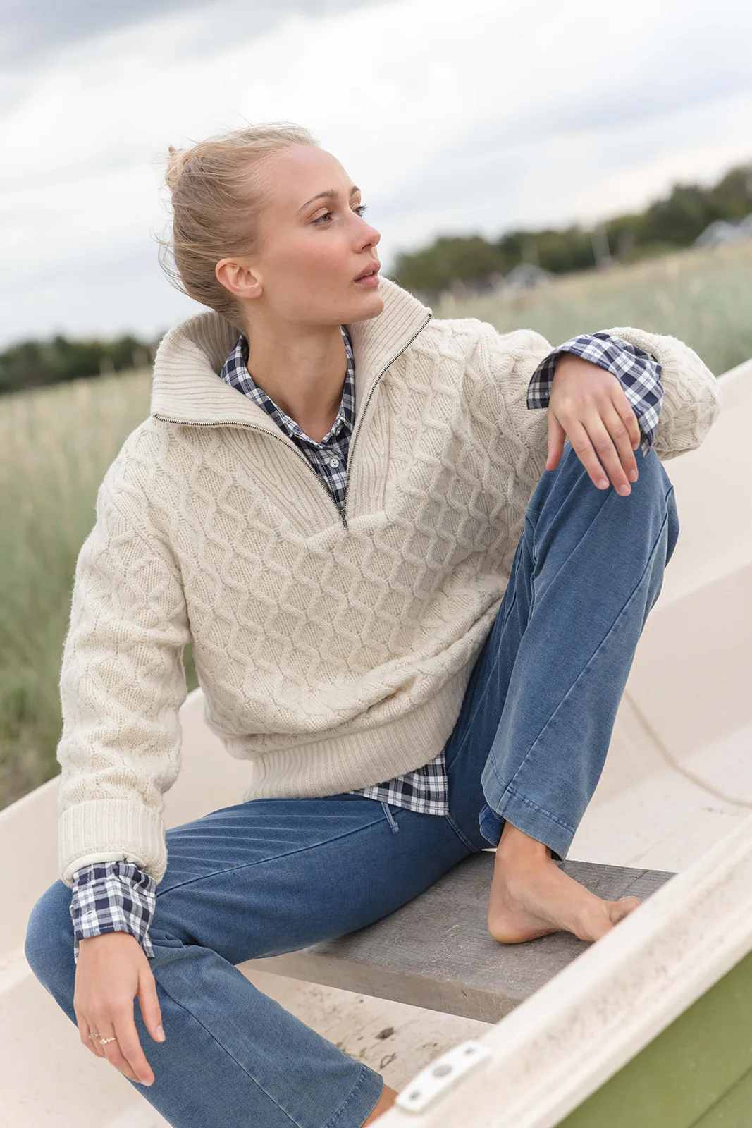 Frances Windbreaker - Chalk Melange - Image 3