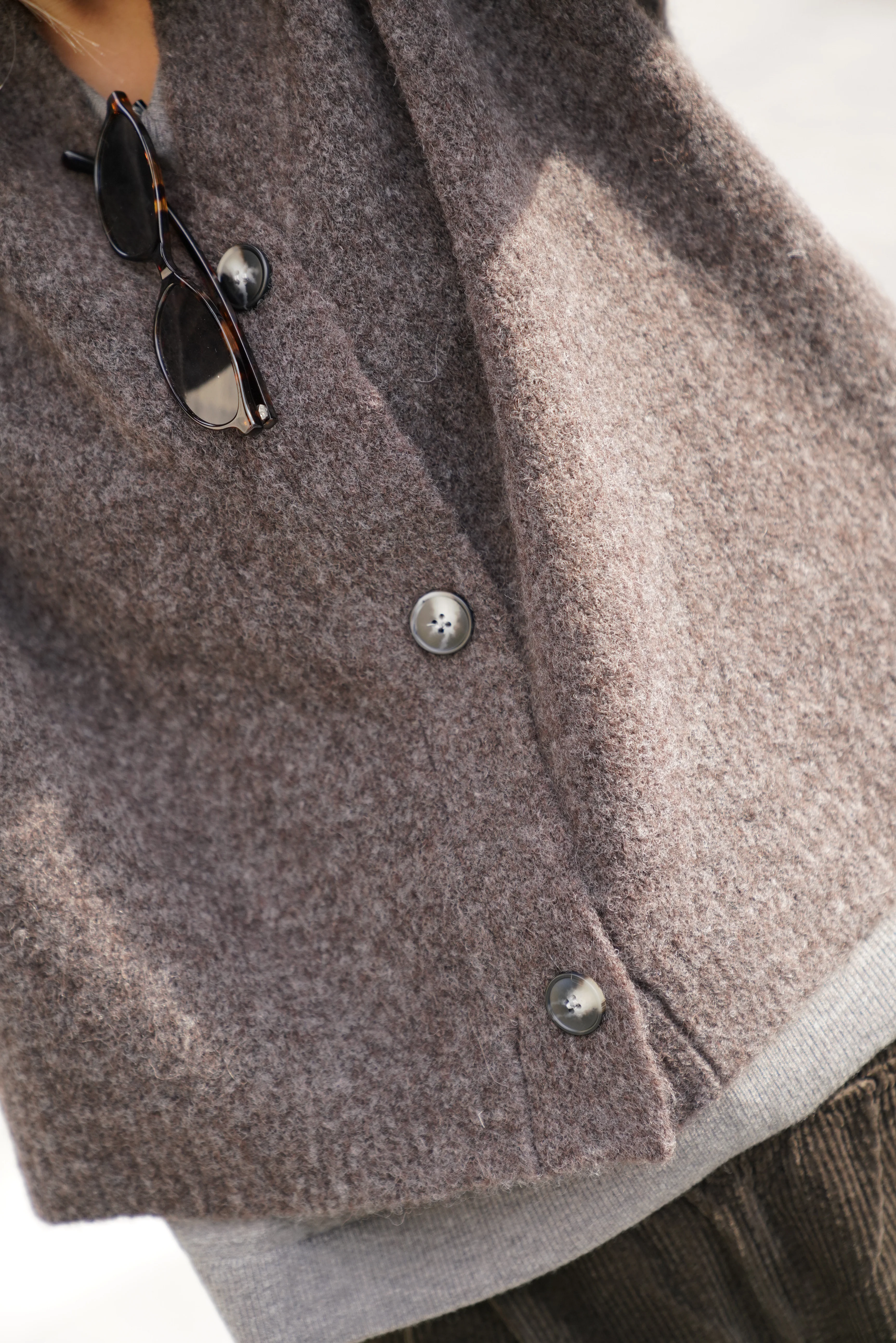 Frankie Knit Cardigan - Chocolate - Image 3