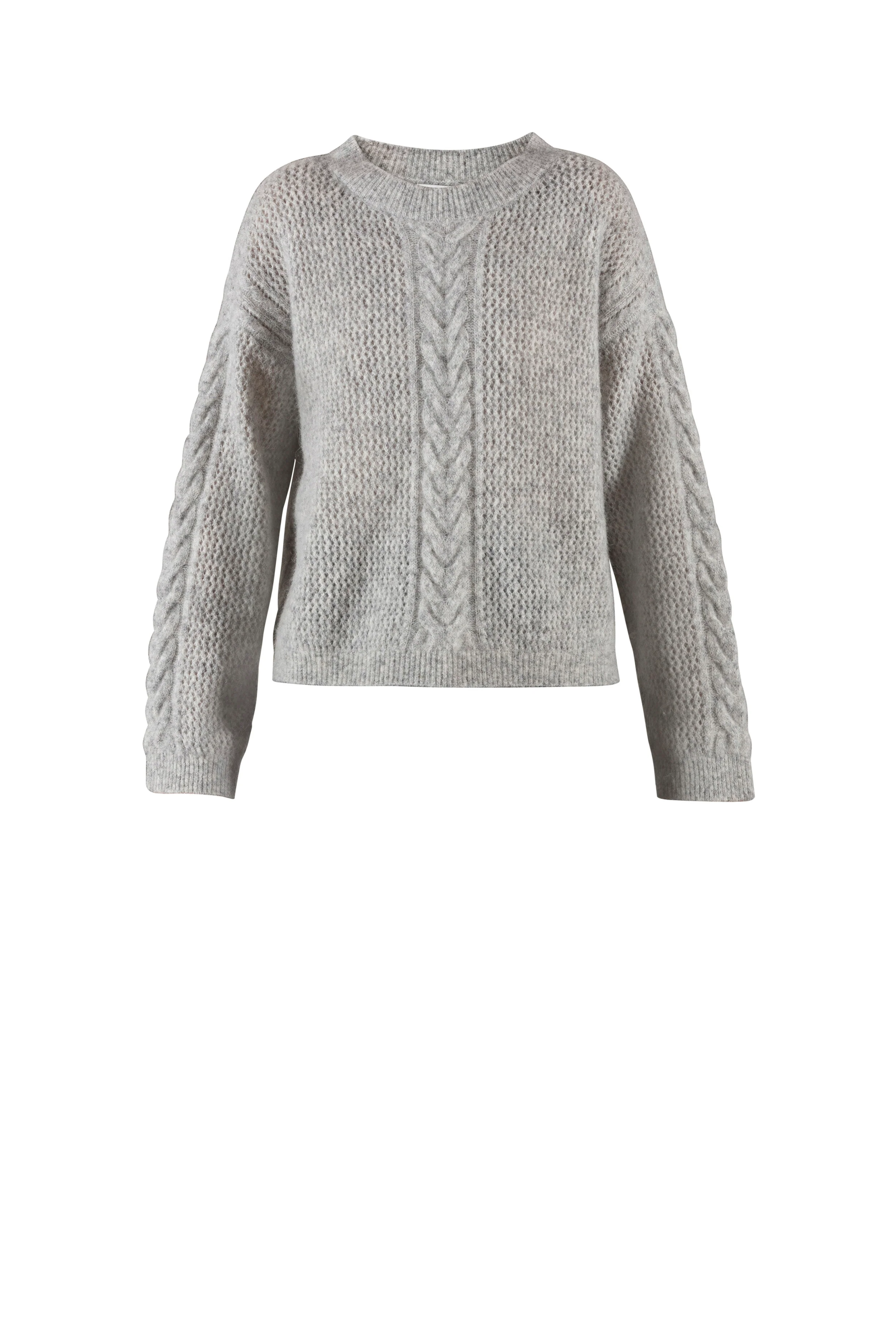 Frigga Cable Knit - Light Grey/Melange - Image 2