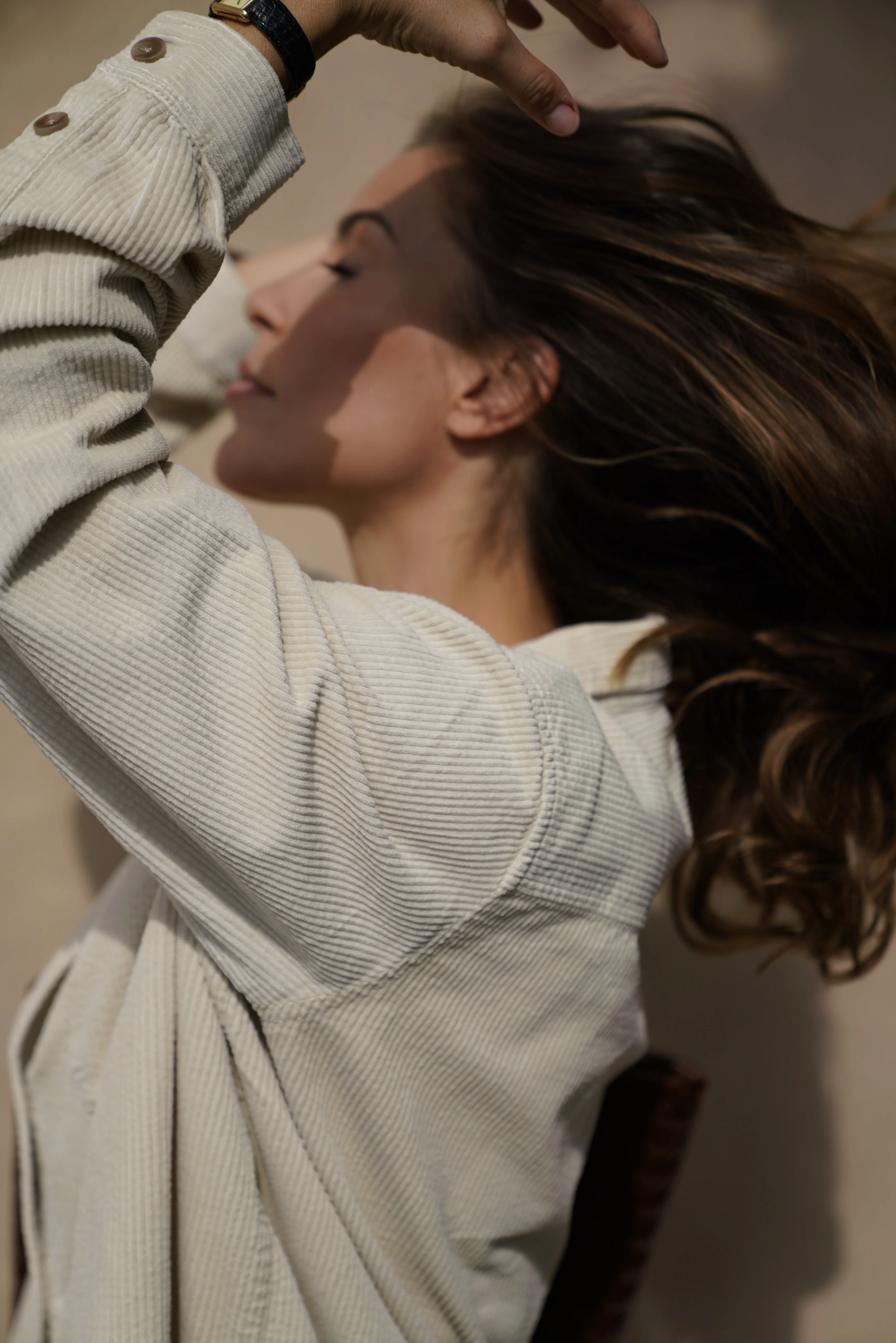Gas Corduroy Shirt - Almond - Image 6
