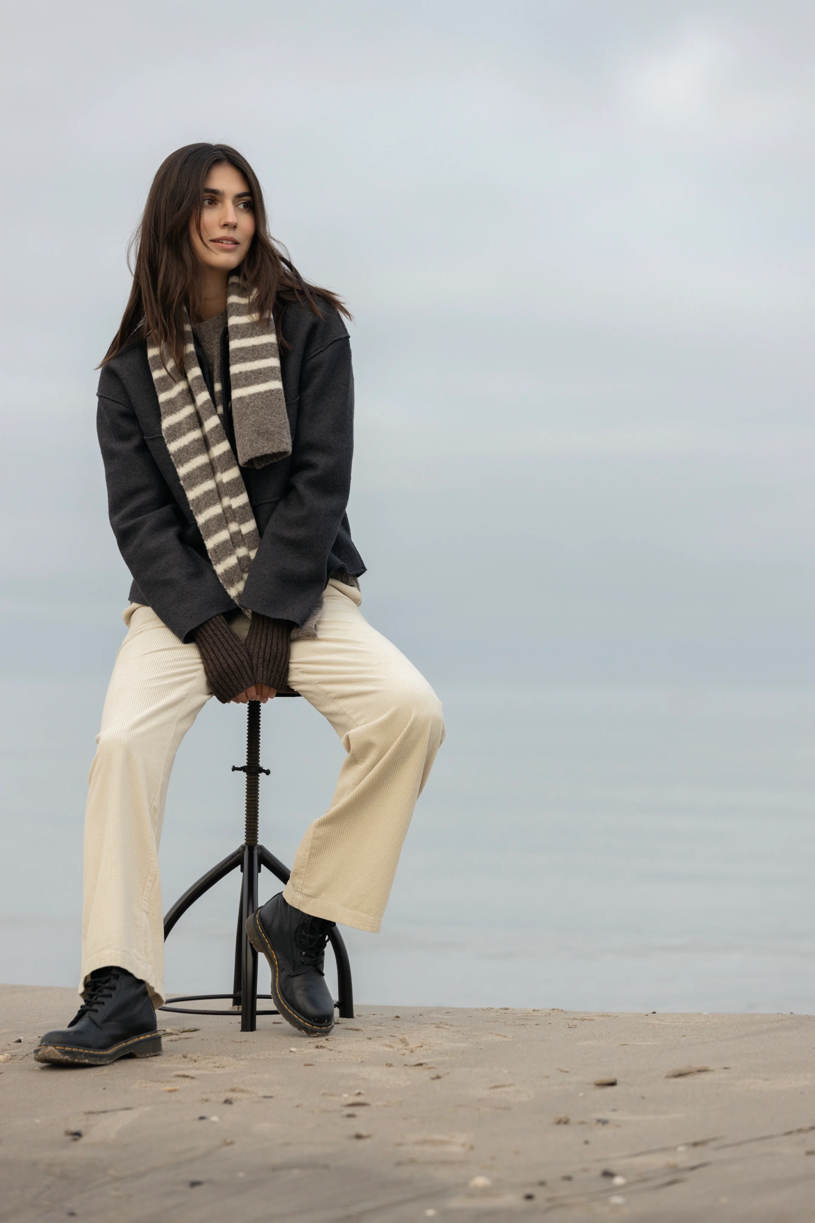 Gillian Corduroy Trousers - Almond - Image 8