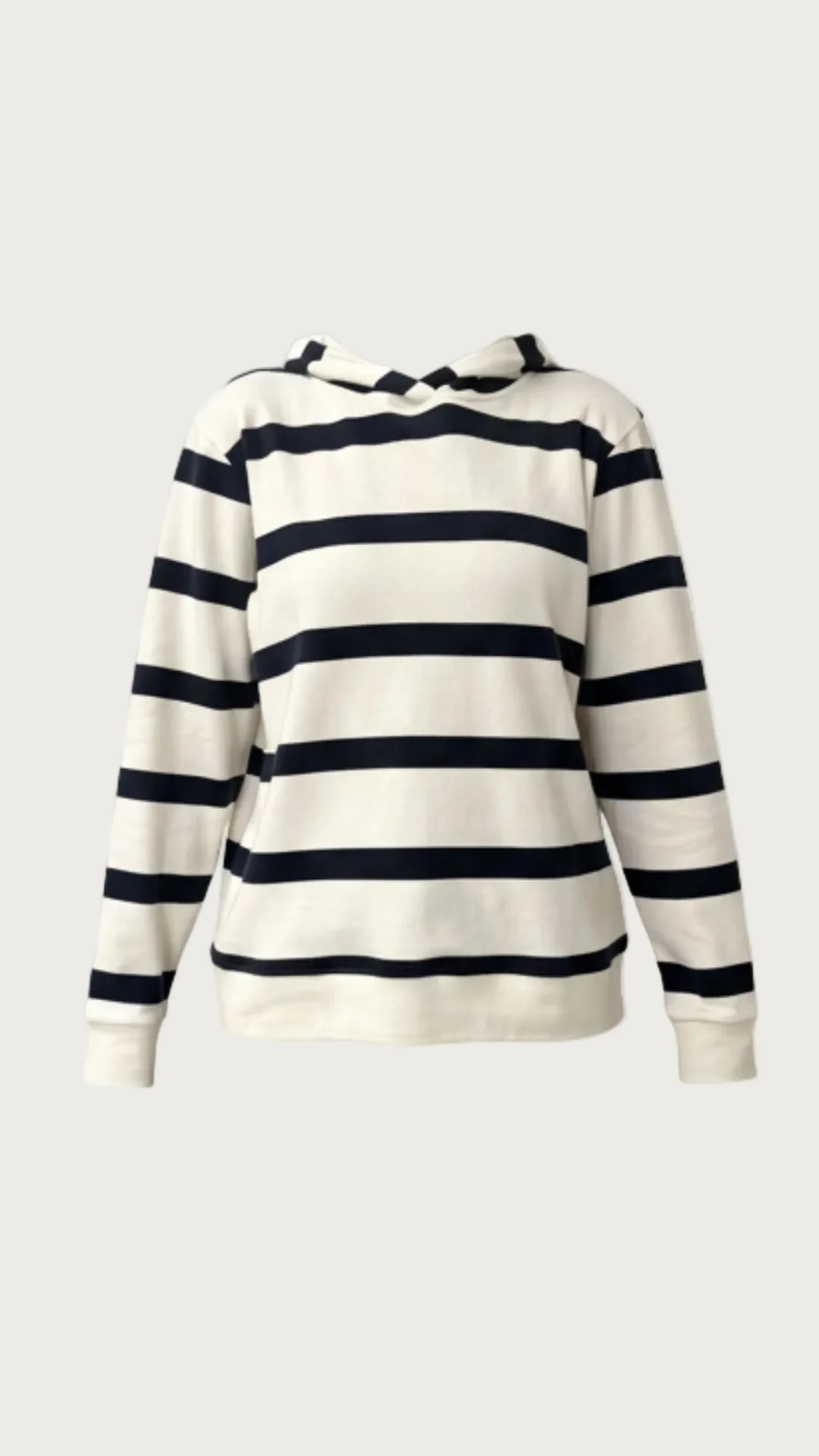 Jodi Hoodie - Ecru w/New Navy