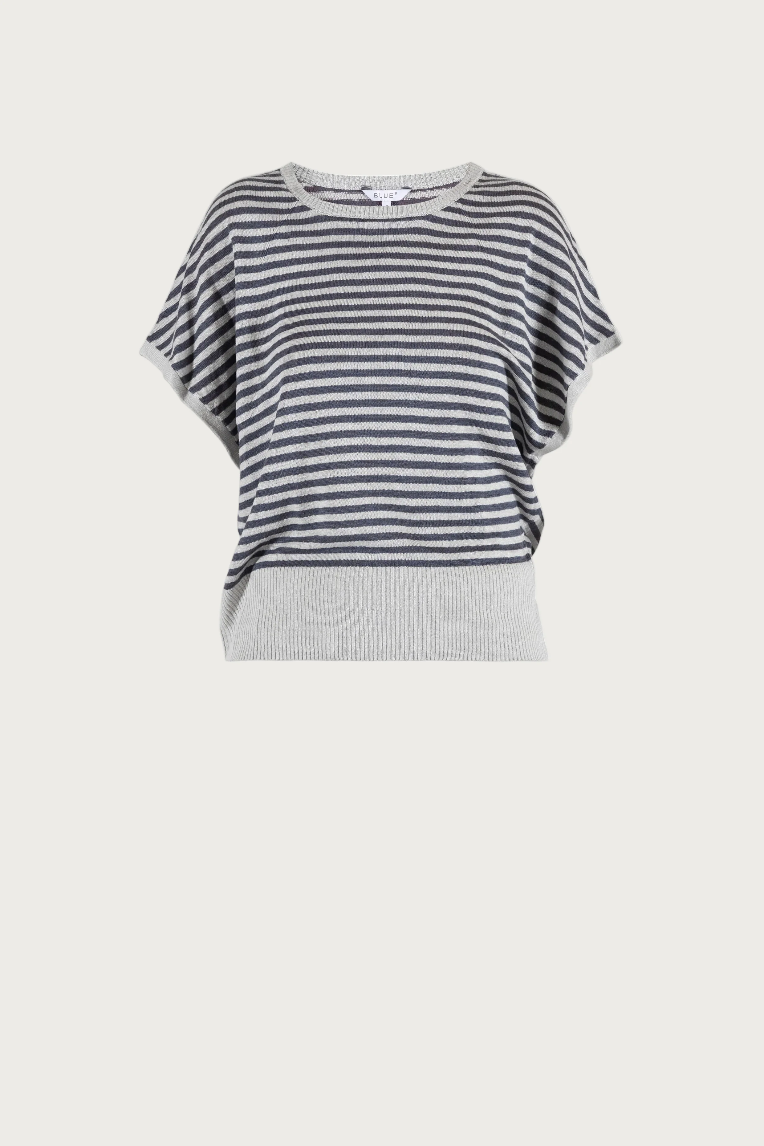 Lalia Linen Knit - Grey Mist w/Dusty Navy - Image 2