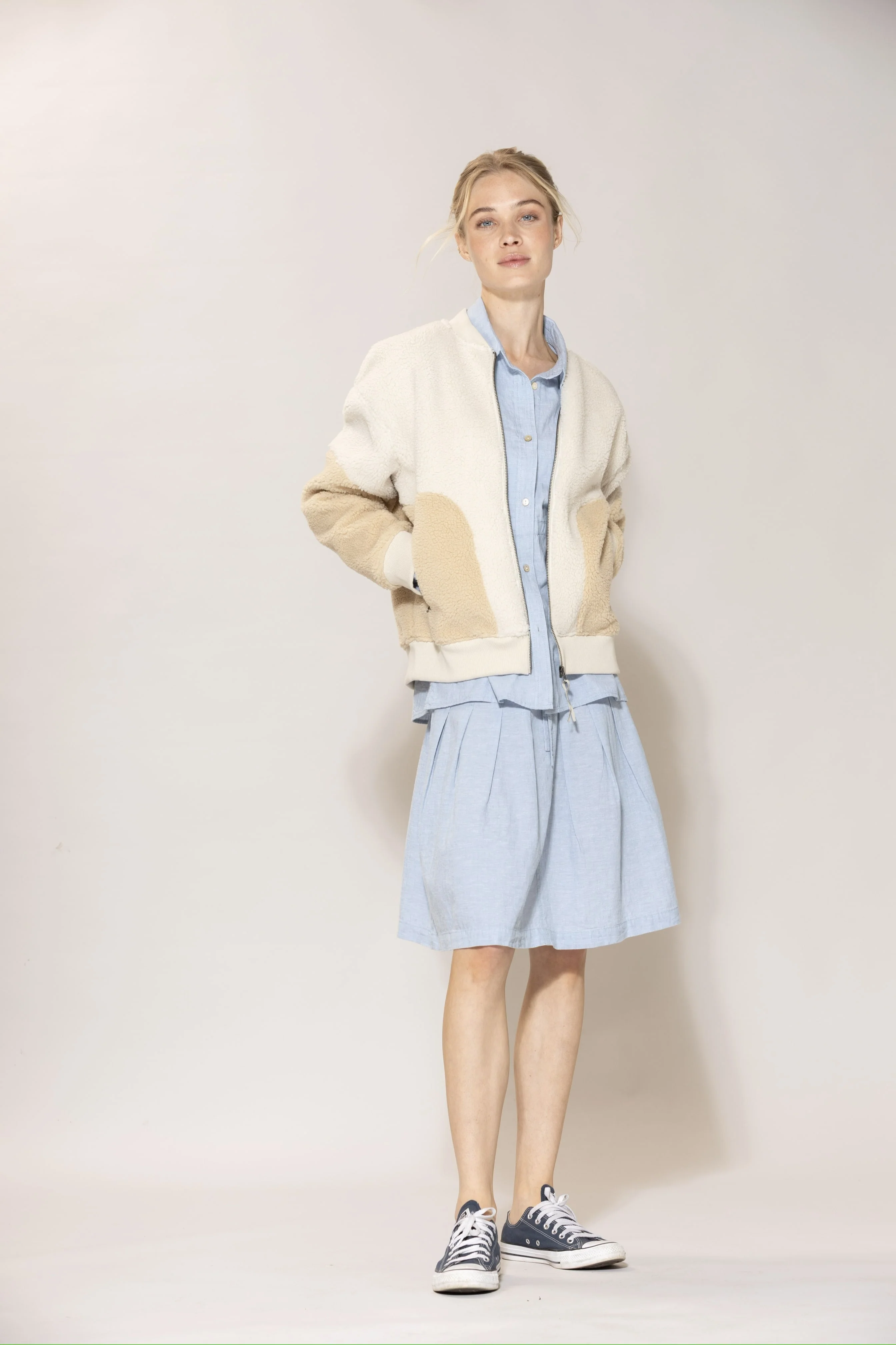 Lana Teddyfleece Jacket - Cream w/Nature - Image 2
