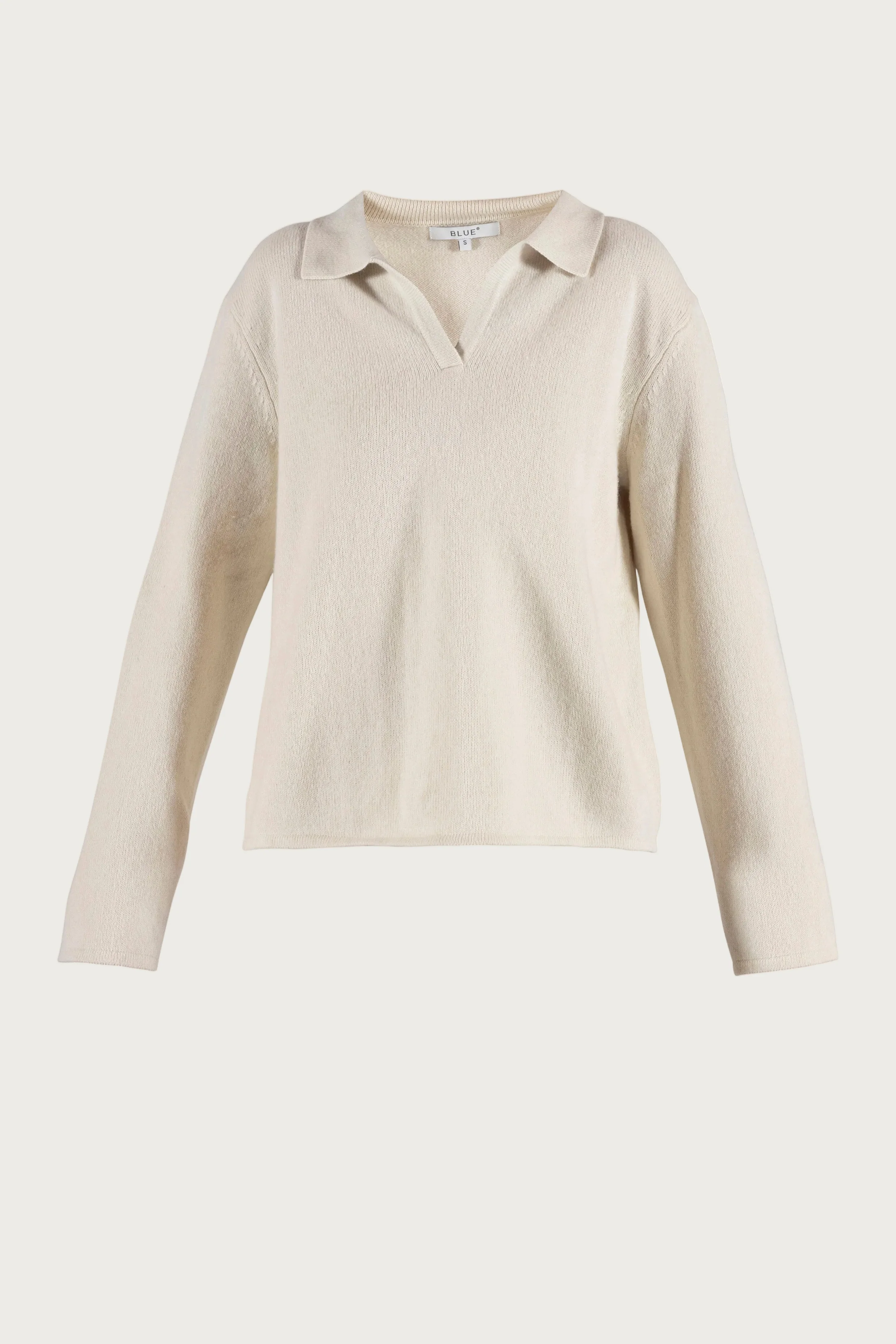 Lara LS Polo Knit - Ecru - Image 2