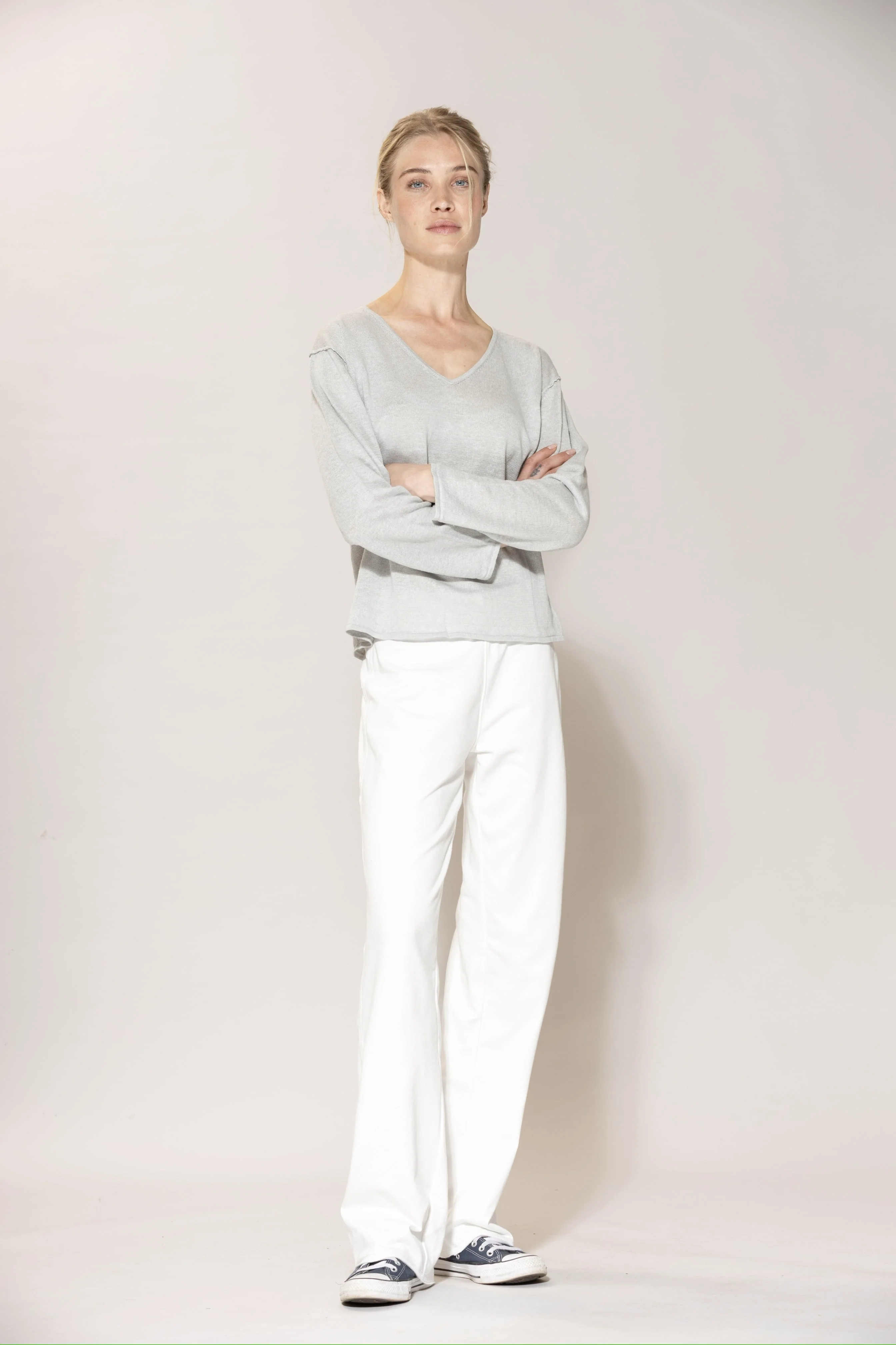 Lea Linen Knit - Grey Mist - Image 2