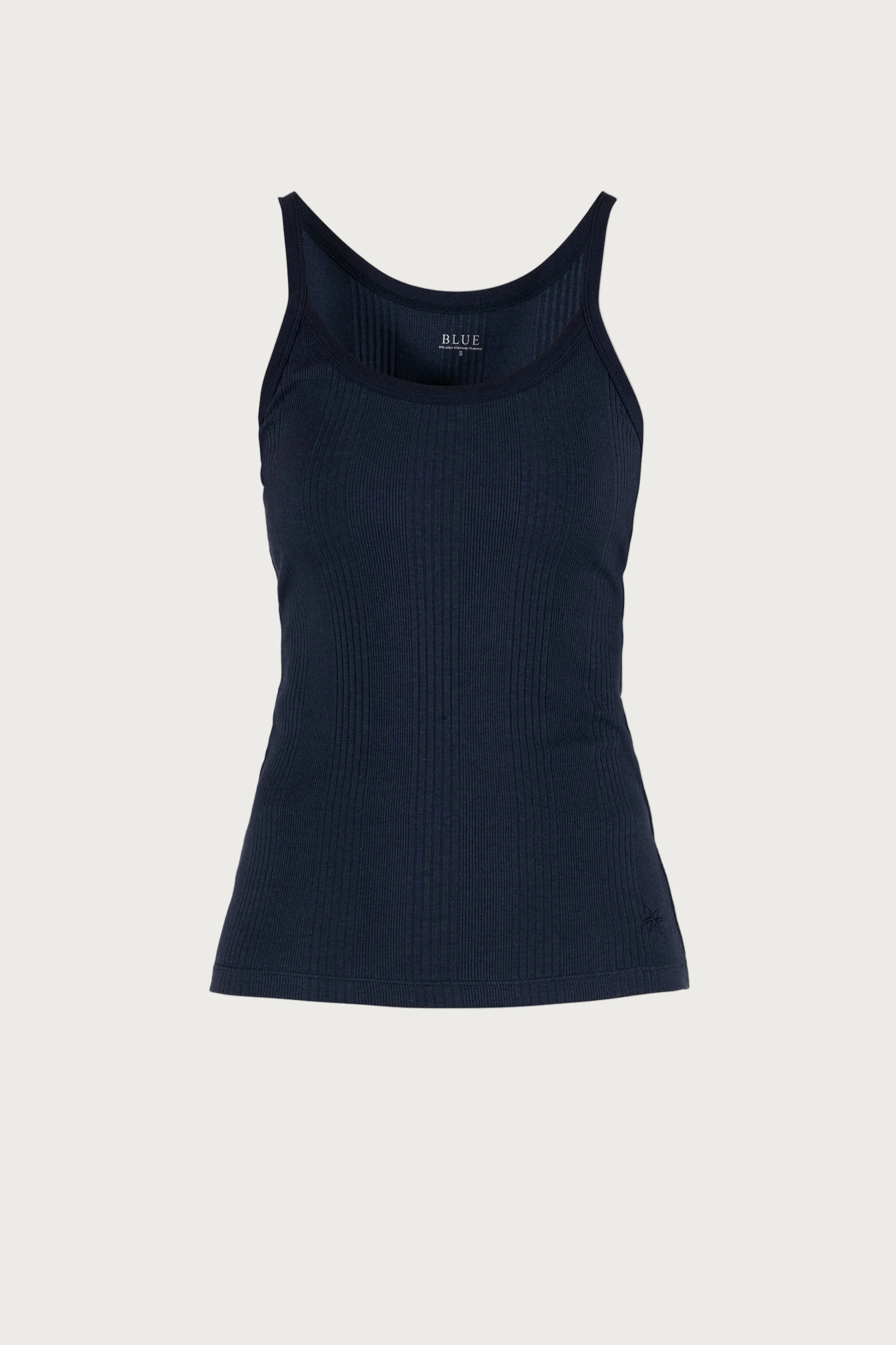 Leslie Rib Top - New Navy
