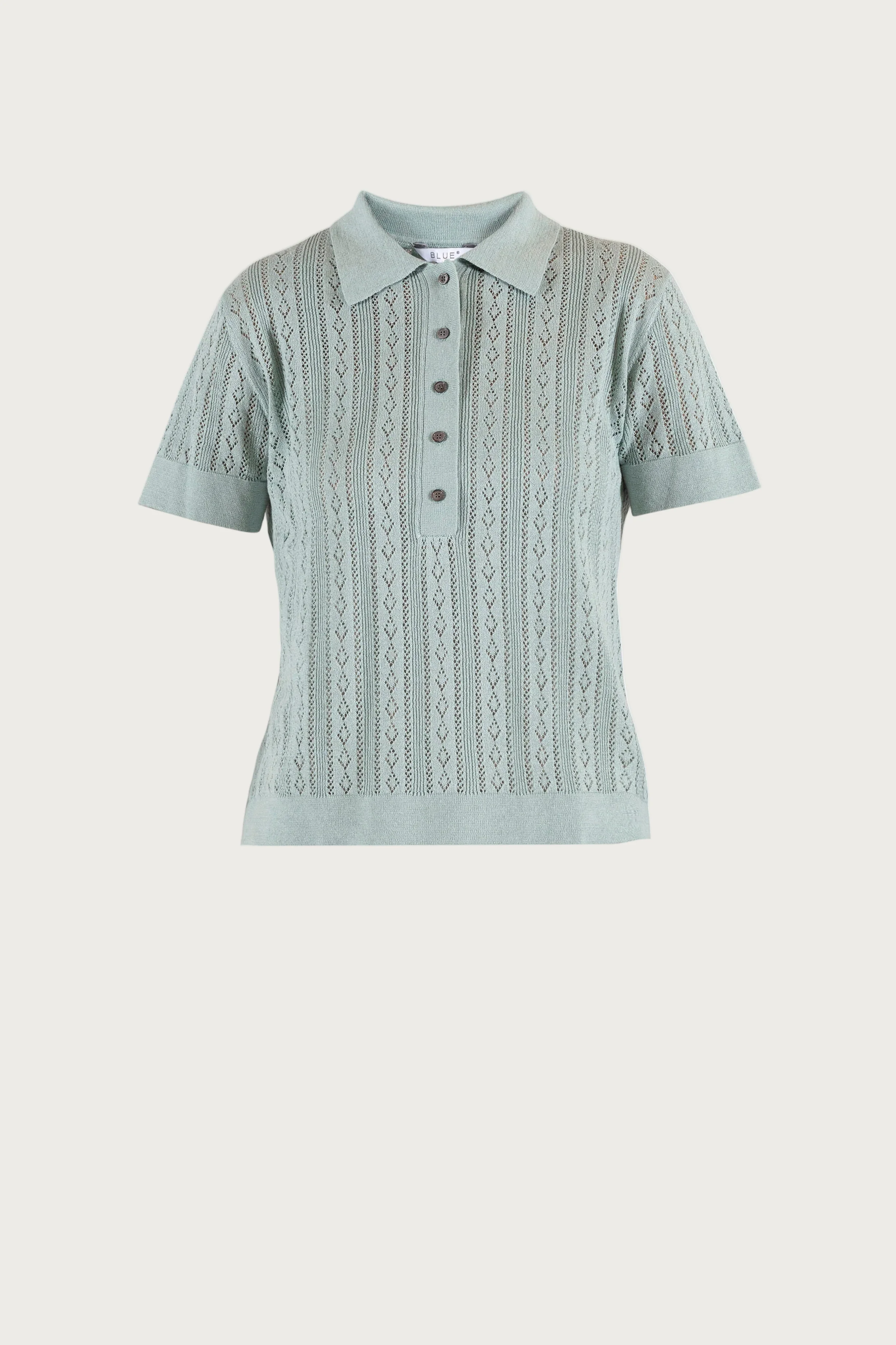 Lina Polo Knit - Aqua - Image 2
