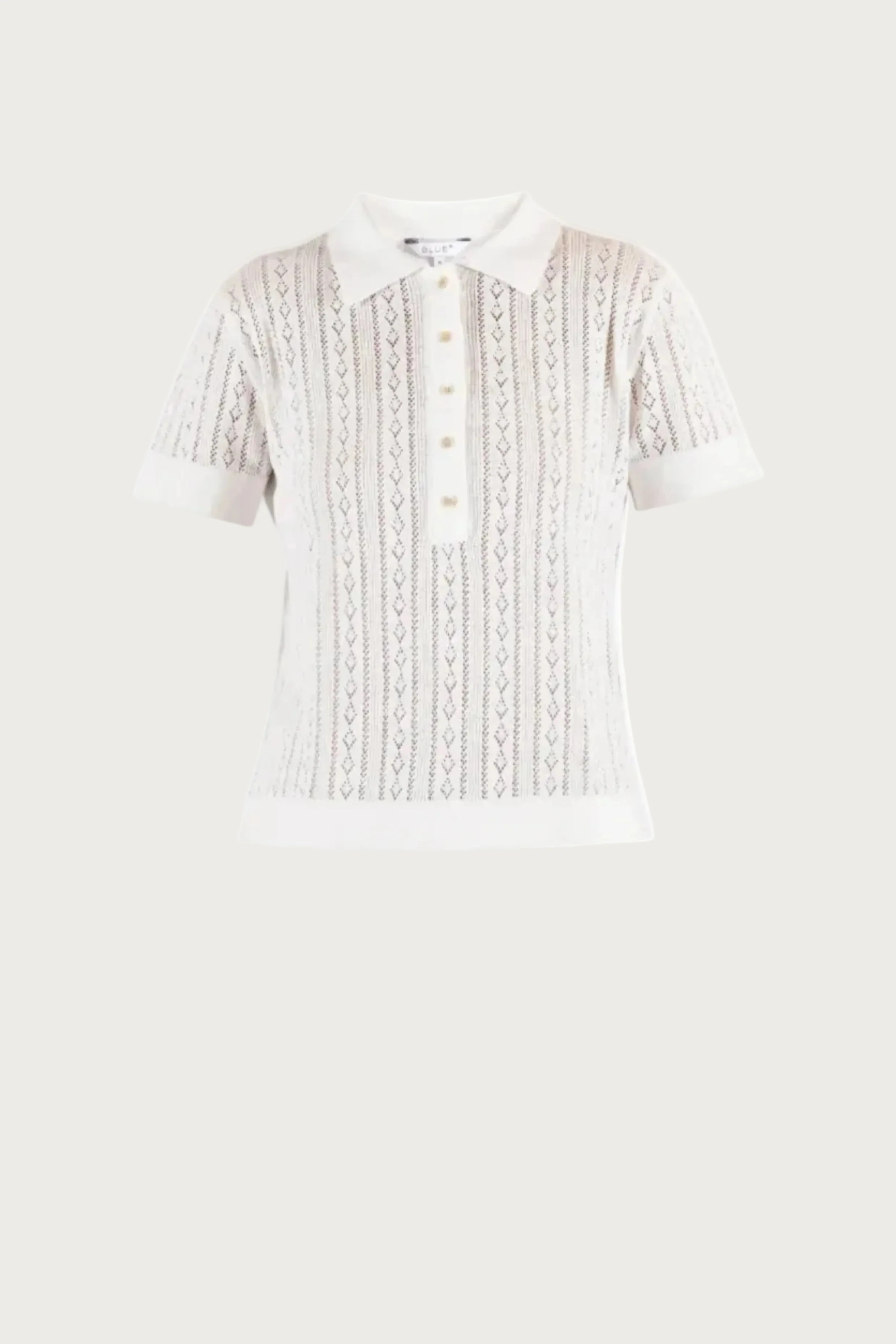 Lina Polo Knit - White - Image 2