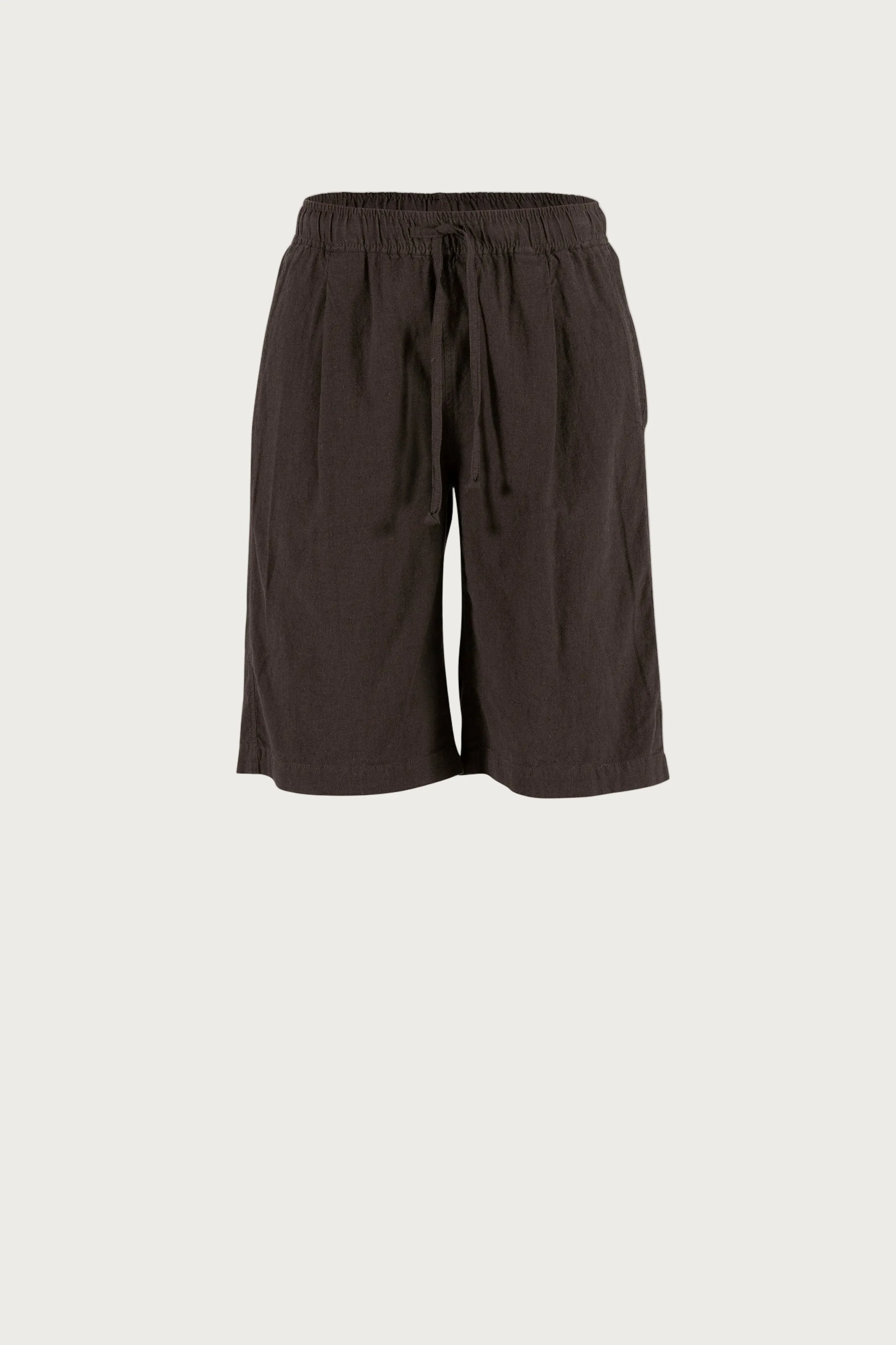 Lisamarie linen Bermudas - Coffee - Image 2
