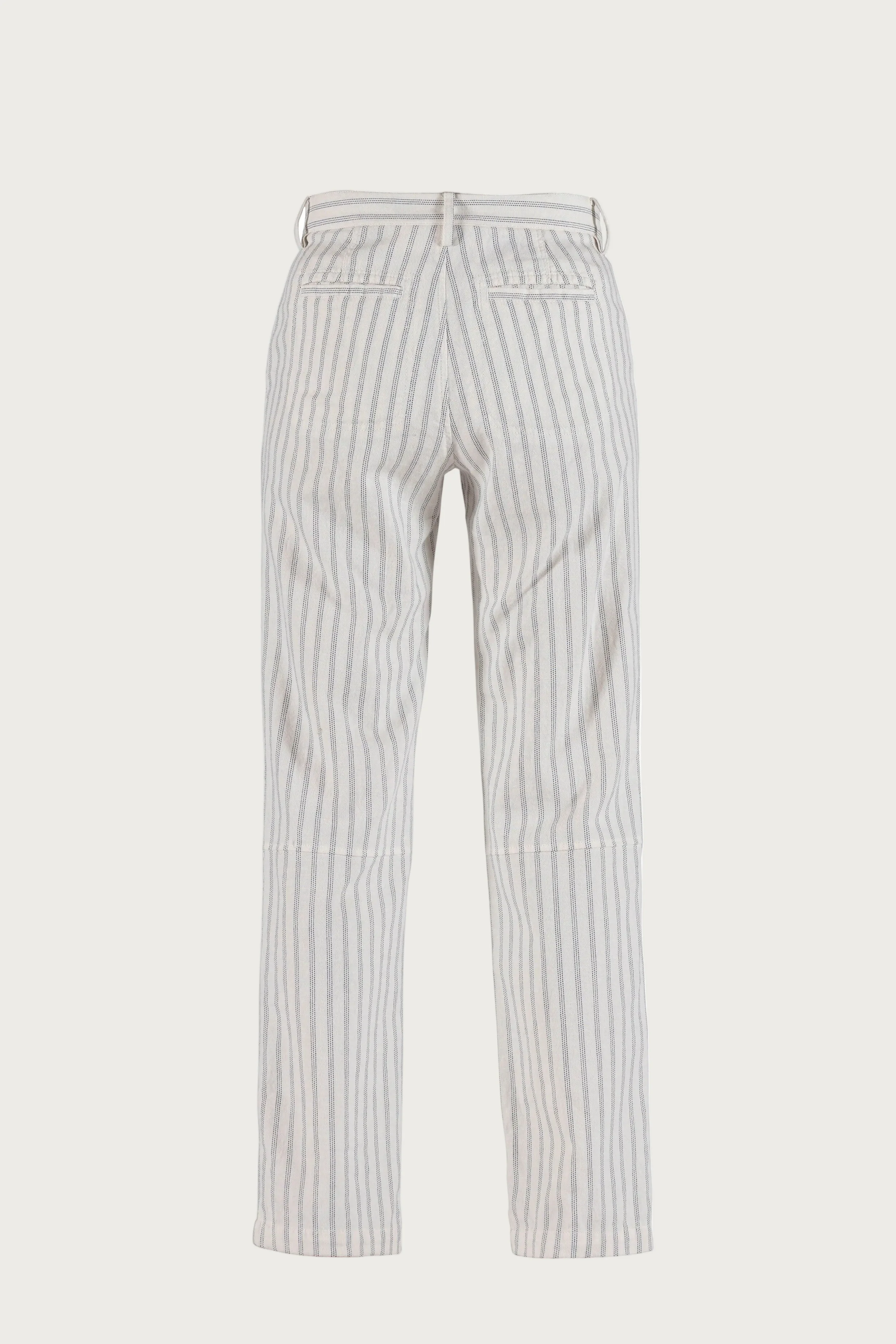 Lisen striped cotton/linen Trousers - Cream w/Dusty Navy - Image 3