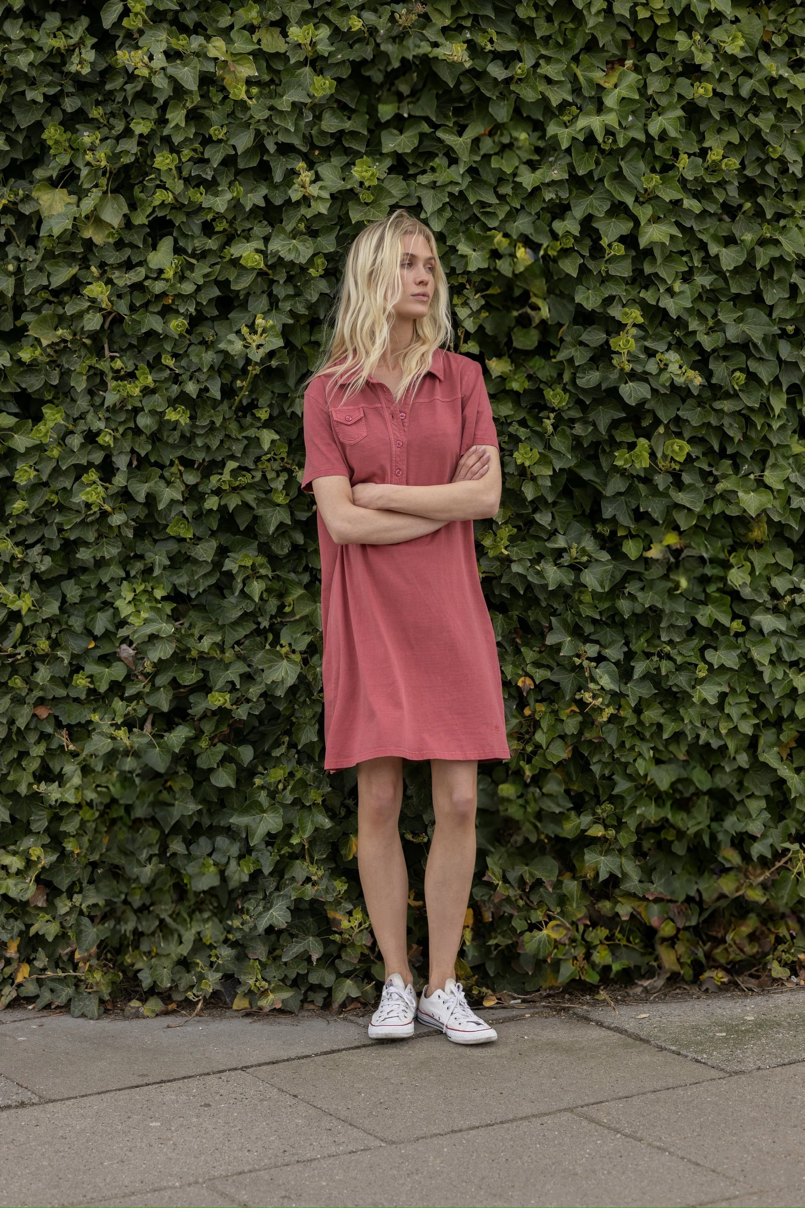 Louise Polo Dress - Cranberry - Image 3